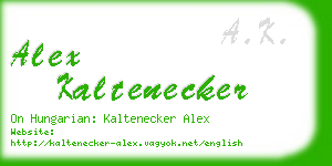 alex kaltenecker business card